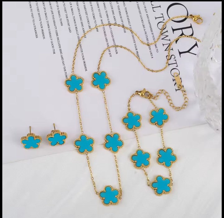 Neclass+bracelet+earrings