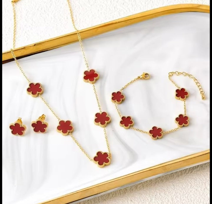 Neclass+bracelet+earrings